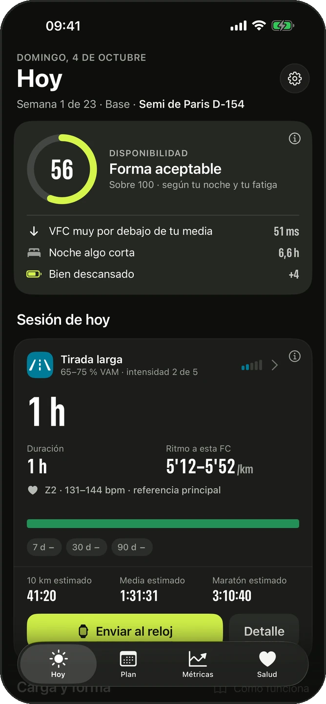 Hoy en tema oscuro